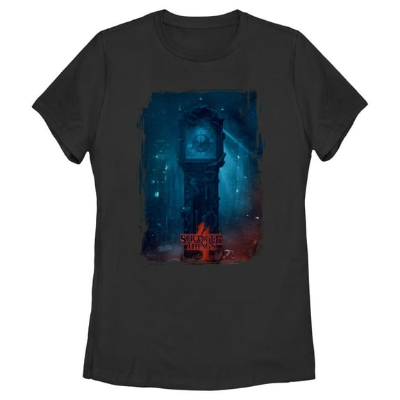 Netflix Women's Stranger Things Grandfather Clock Graphic T-Shirt