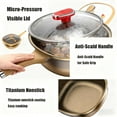 thumbnail image 4 of Titanium Ceramic Pan, 12in Titanium Alloy Non-Stick Pot With Lid, With Ergonomic Stay-Cool Handles, Multi-Purpose Deep Saute Titanium Frying Pan, For Cooking, Frying, Baking (With lid), 4 of 9