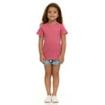 thumbnail image 3 of Cudlie Girls’ 5-Pack Short Sleeve T-Shirts, Soft Cotton Tees in Solid Vibrant Colors, Sizes 12M–4T, 3 of 12