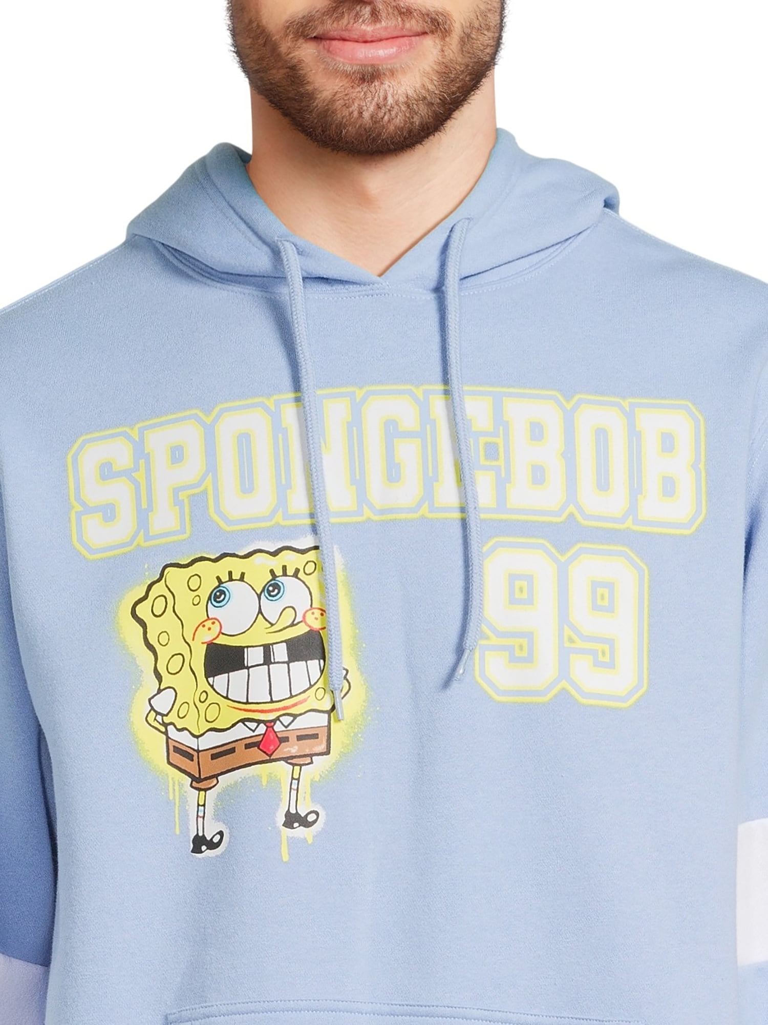 Nickelodeon SpongeBob SquarePants Men’s and Big Men’s Graphic Hooded Sweatshirt, Sizes XS-3XL&nbsp;