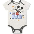 thumbnail image 6 of Disney Boy's 5-Pack Mickey Mouse Short Sleeve Bodysuit Creeper, 6 of 6