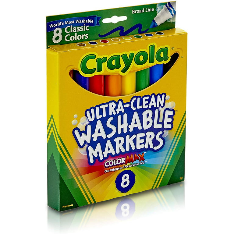 Crayola Ultra-Clean Washable Markers Wedge Tip 58-7208 