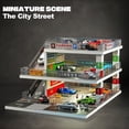 thumbnail image 6 of Diorama 1/64 Scale Big Diecast Car Garage Model, LED Lighting Japanese Multi-Story Parking Lot Scene Display Model, Car Model Storage, Display Case Gift Model, Building Model, 6 of 11