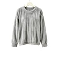thumbnail image 5 of Plush Ribbed Fleece Sweatshirts for Women Crewneck Long Sleeve Loose Fit Fall Winter Warm Casual Loungewear S-XXL, 5 of 5