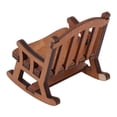 thumbnail image 3 of Dollhouse Rocking Chair 1:12 Scale Composite Wood High Simulation Miniature Rocking Chair for 1:12 Dollhouse, 3 of 7