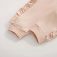 thumbnail image 6 of HCNTES Baby Girl Clothes Winter Girls Clothes Girl Winter Clothes Toddler Solid Color Ruffle Sleeved Crewneck Sweatshirts + Joggers Pants Set, 6 of 9