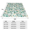 thumbnail image 3 of Bingfone Floral In Teal Print Flannel Fleece Blanket Throw Blanket for Bed,Sofa,Couch,Travel,Camping(40"x30" ), 3 of 8