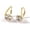 Gold & White, variant on Flysmus Halolux Lymphvity Magnetotherapy Germanium Earrings, Lymphatic Activity Acupuncture Therapy Earrings, Sparkle CZ Zircon Hoop Twisted Earrings for Women