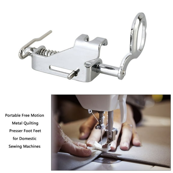 Soimiss Silver Free Motion Presser Foot for Domestic Sewing Machines