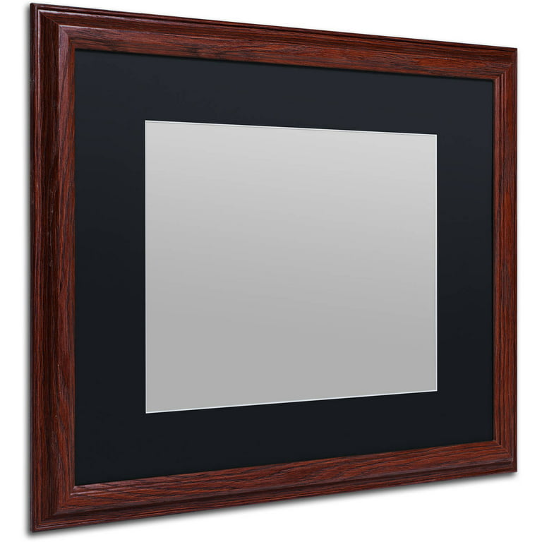 30x30 Frame with Mat - Brown 34x34 Frame Wood Made to Display Print or  Poster Measuring 30 x 30 Inches with Black Photo Mat