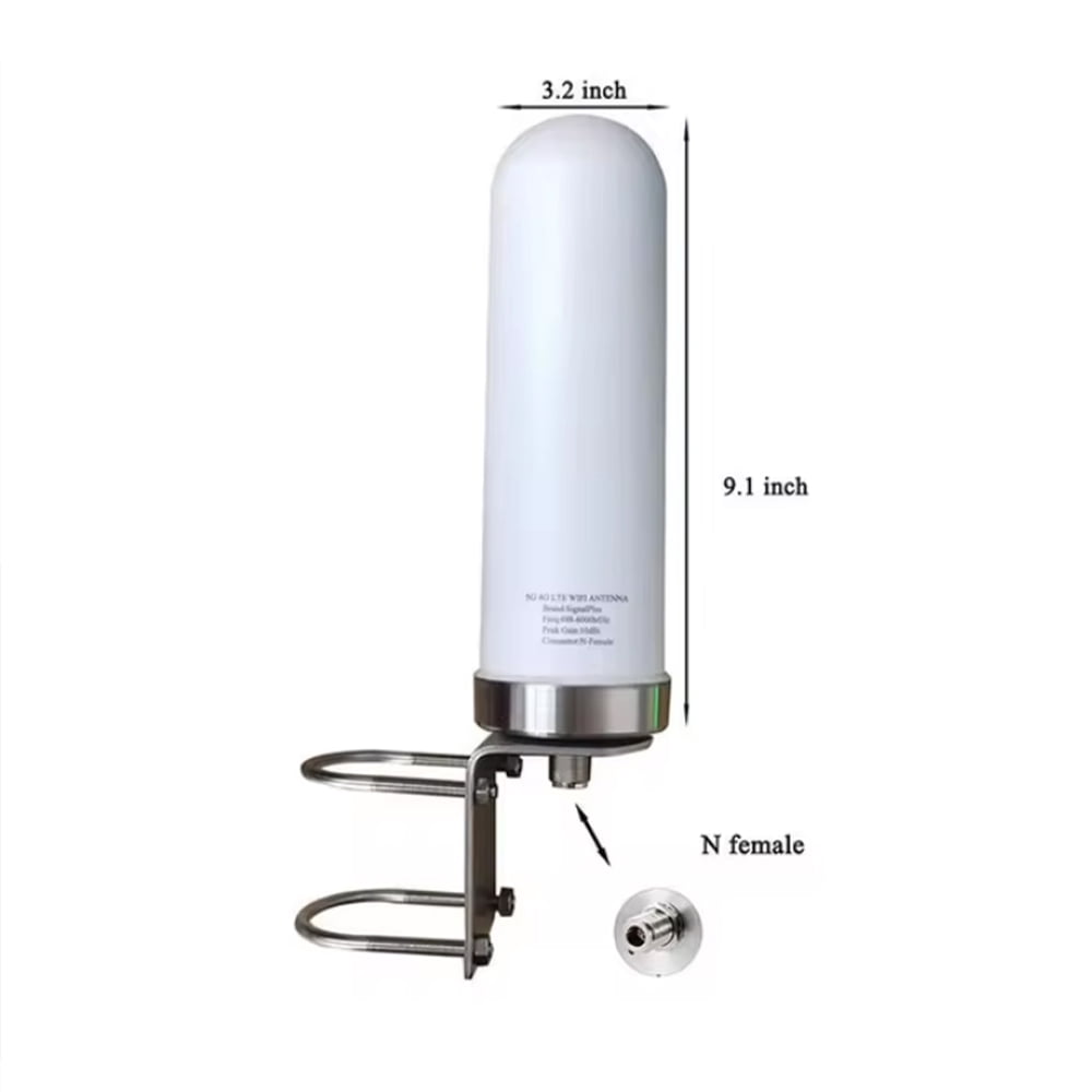 Omni Directional Outdoor 4G 5G LTE Antenna with Higher Gain Longer Range, 10dBi Reception Range