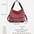 thumbnail image 3 of Sunyuer Women Canvas Tote Bag Travel Shoulder Bag Large Capacity Crossbody Top Handle Fashion Handbags, 3 of 8
