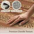 thumbnail image 6 of ODIKA Patchwork Boho Spotted Bands Interlocking Motifs Round Decorative Non-Slip Low Profile for Hallway, Study Room, Playroom, 6 of 7