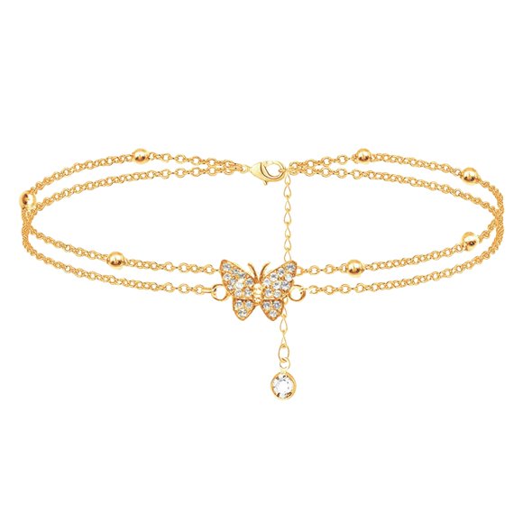 Hearth & Gear Boho Double Anklets For Women Pendant Foot Chains Charm Beach Bracelet Anklets Matching Rings Matching Rings Dinosaur Anklets Men's Bracelet Bracelet for Men Friendship Bracelet Cord