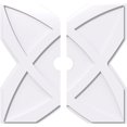 thumbnail image 1 of Ekena Millwork CMP38TS2-04000 38 in. OD x 4 in. ID Square Titus Architectural Grade PVC Contemporary Ceiling Medallion - 2 Piece, 1 of 1