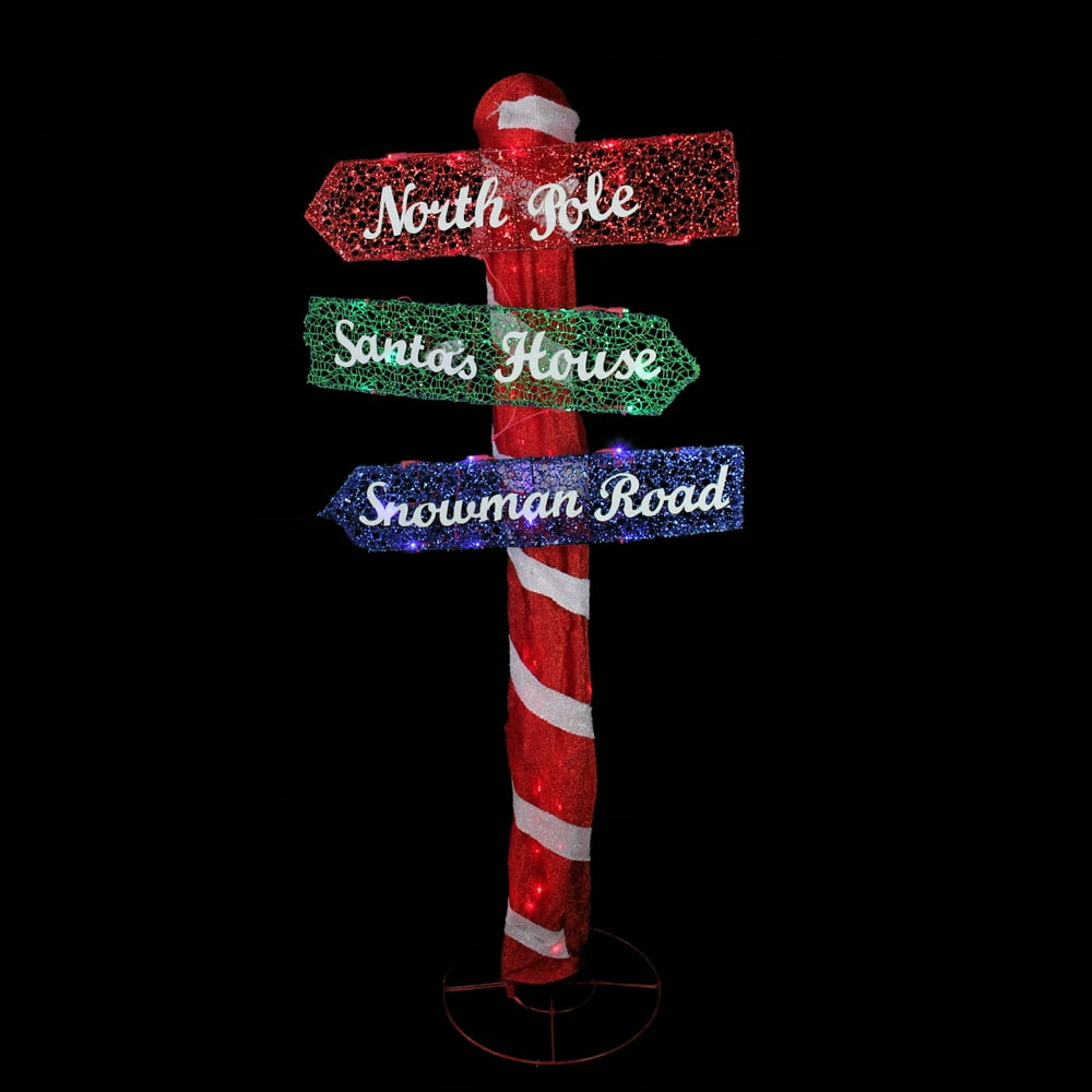 Northlight LED Elegant Indoor/Outdoor Christmas Folding Road Sign