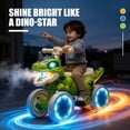 thumbnail image 4 of Xuanlur Dinosaur Balance Bike for 1-3 Year Olds, Toddler Bike with EVA Tires, Light-Up Wheels, Baby Bike with Music & Mist Spray Effects, Dinosaur Ride on Toy, Perfect First Birthday Gift, Green, 4 of 7