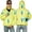 Fluorescent Yellow, variant on Men Summer Hooded Waterproof Air Conditioning Cooling Fan Anti Sun Coat Jacket