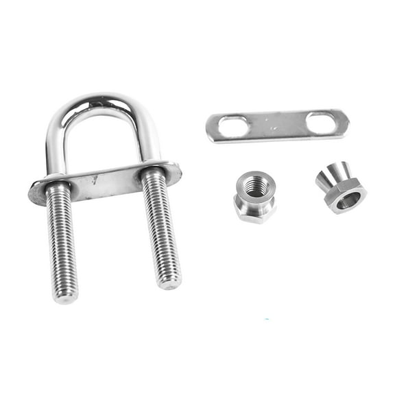 MARINE CITY Welded Plate U-Bolt 316 Stainless Steel with Washer and Nuts, Corrosion Resistant, Heavy Duty Deck Hardware for Boat, Marine, Yacht, RV Pack of 1