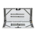 thumbnail image 5 of Al Fresco 2.8 Ft Heavy Duty Indoor Outdoor Plastic Folding Table Party Dining Table with Carrying Handle Easy to Assemble, White, 5 of 7
