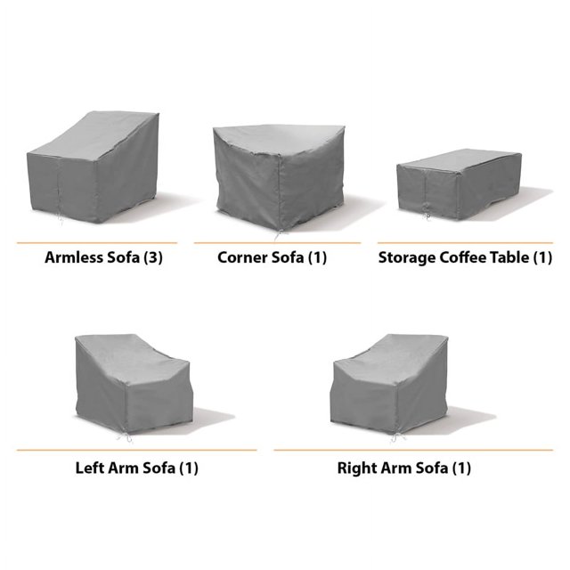 TK Classics Ensemble de Housse de Protection pour Patio 7 Pièces pour Fairmont