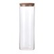 thumbnail image 1 of 1800ml Transparent Glass Jars Storage Container for Tea Coffee Spice Candy (10x25cm, with Bamboo Cover), 1 of 3