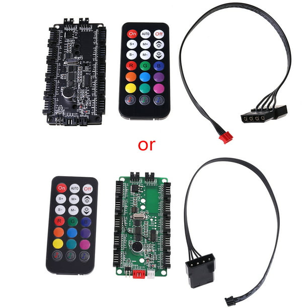 Music Computer PC RGB Cooling Fan Controller Panel for CPU+IR Remote Control Heat Sink Accessories - Walmart.com