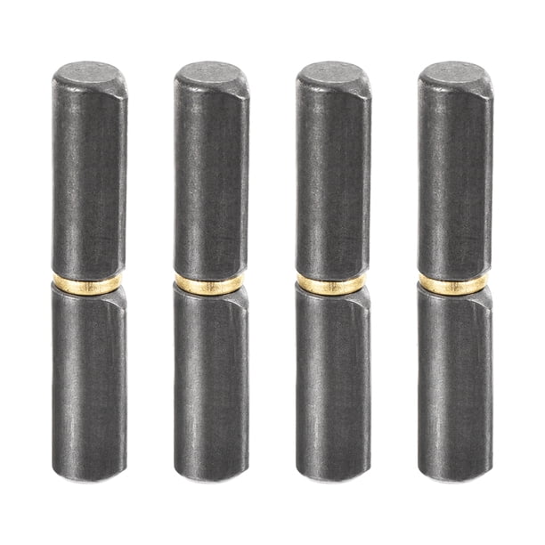 Uxcell 4Pack Bisagras de barril para soldar, 2-3/8" x 6/16" (LxD) Acero al carbono desmontable soldable