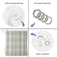 thumbnail image 5 of Buffalo Plaid Bathroom Shower Curtains with 12 Hooks Polyester Waterproof Shower Curtain for Stalls and Bathtubs Slate Blue Grey Farmhouse Gingham Striped Decorative Bathroom Curtain 36x72 Inches, 5 of 9