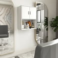 thumbnail image 2 of Dasun Wall Mounted Barber Shampoo Station Storage Cabinet Salon Beauty Spa Equipment for Barber Salon Shop, White, 2 of 5