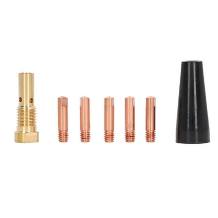 

MIG Gasless Welding Kit Welding Tip Diffuser Gasless Nozzle Clear Thread Non Scratch High Work Efficiency Burr Free For Soldering