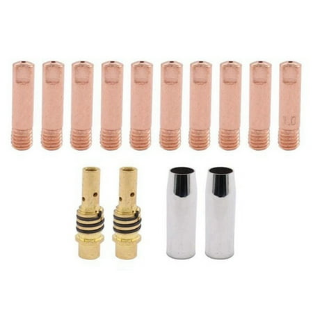 

14Pcs 15AK Welding Torch Consumables 0.9mm MIG Torch Gas Nozzle Tip Holder of 15AK MIG Welding Torch