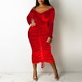 thumbnail image 4 of Sngxgn Women's Summer Mini Dress Casual V Neck Ruffle Sleeveless Dress Dress(RD2,M), 4 of 9