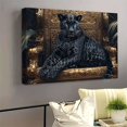 thumbnail image 2 of Black Leopard Gold Throne Canvas Wall Art, Luxury Animal Prints Painting for Living Room Bedroom Office Decor, Framed Ready to Hang Ready to hang-30"L x 20"W, 2 of 10