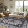 thumbnail image 2 of Lochas Vintage Accent Rugs Distressed Print Area Rug Low Pile Carpet for Living Room Bedroom Home Decor,Gray,5'x7', 2 of 6