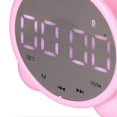 thumbnail image 2 of Rechargeable Digital Alarm Clock with Bluetooth Speaker P1, Ideal for Children's Bedroom or Office, Pink, 2 of 4