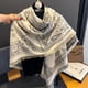 thumbnail image 4 of Bufanda cálida de cachemira elegante nueva de 2024 para mujer, manta gruesa de invierno, bufanda de dos caras, pashmina, chal con estampado de lujo, 4 of 5