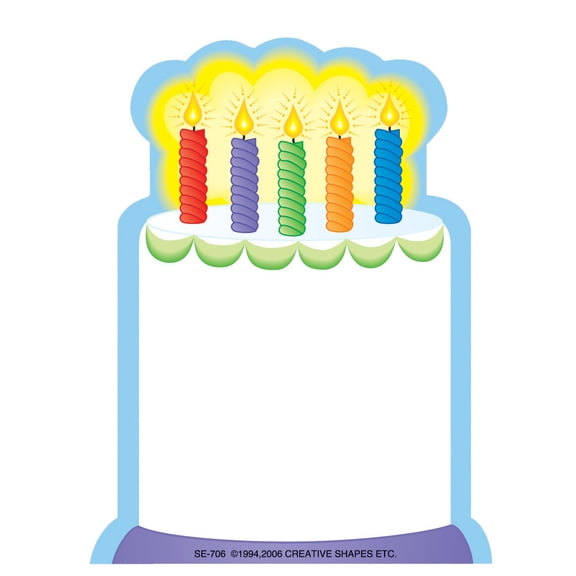 SHAPES ETC. Mini Notepad - Birthday Cake