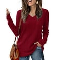 thumbnail image 4 of Kogui Chandail à Col Roulé pour Femme Court Chandail à Manches Longues à Col Rond pour Femme 2025 Automne Imprimé Mignon Ample Tricoté Chandail à Enfiler Hauts Vêtements Tendance (Rouge, TG), 4 of 9