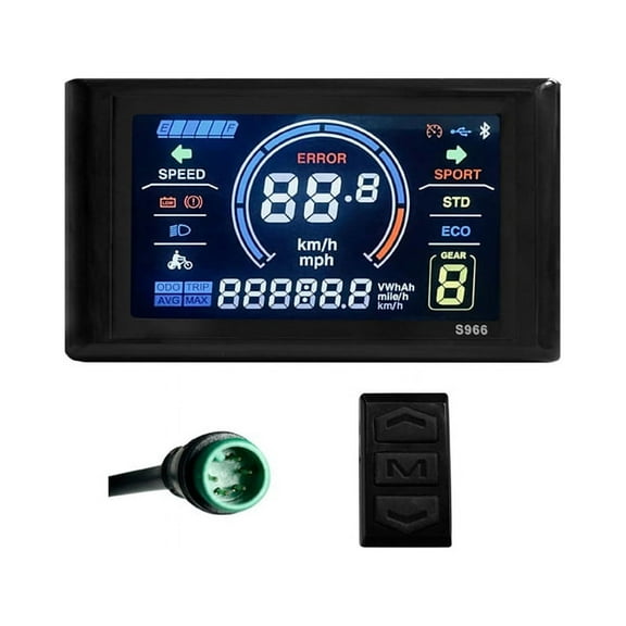 Electric Bike Display 24V-72V Waterproof LCD Display S966 Electric Bike Controller Panel C2529