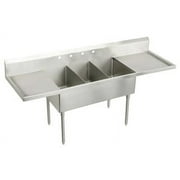 Elkay Wnsf8372lr2 Weldbilt Stainless Steel 120" Floor Mount Triple Bowl Food Service