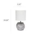thumbnail image 4 of Mini lampe de table Prism ronde avec abat-jour en tissu blanc Simple Designs, 4 of 9