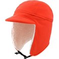 thumbnail image 1 of Jinsinto Men's Fleece Warm Winter Hats with Visor Windproof Earflap Skull Cap Orange, 1 of 5