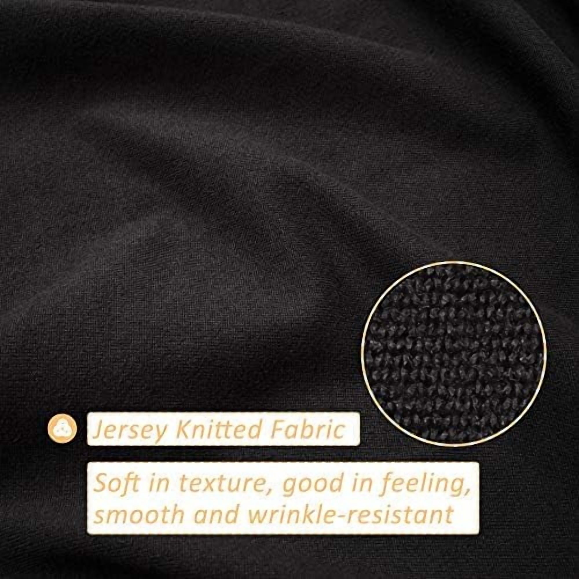 Stretch Jersey Box Spring Cover Wrap Around, Bed Skirt Alternative, Ultra Soft & Wrinkle Resistant, Twin/Twin XL, Black