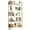 31.5" W Gold and White, variant on Dextrus 5-Tier Bookshelf, Ladder Bookcase, Industrial Freestanding Book Shelf Modern Open Display Storage Organizer Book Shelves for Bedroom, Living Room and Home Office, Black
