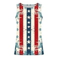 thumbnail image 4 of Zylanna Men's Sleeveless Muscle Shirt, Independence Day Print Quick-Dry Crew Neck Moisture-Wicking Gym wear Tank Tops for Sport White, 4 of 5