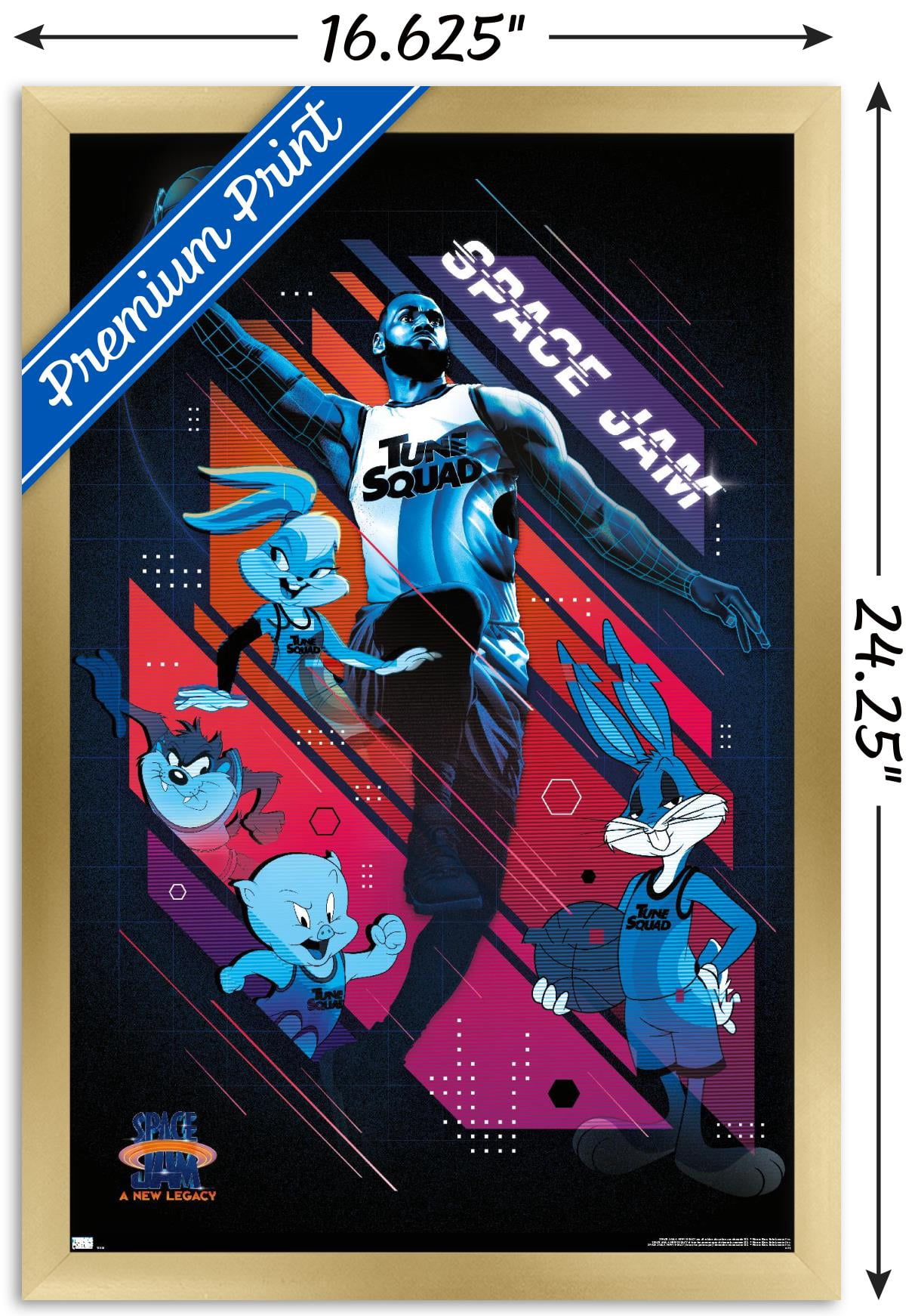 Space Jam: A New Legacy - Starters Wall Poster, 14.725" x 22.375", Framed