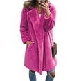 thumbnail image 4 of Women's Ladies Warm Coat Jacket Winter Solid Turn Down Collar Outerwear Jacket Juniors Womens Fall Jacket Sweater Bed Jackets Insulated Jacket Women Winter Jacket Women Dire Jacket Zip up Women Jacket, 4 of 5
