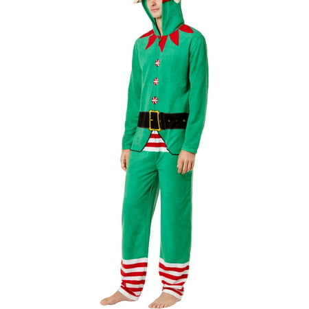 Bioworld Mens Santa's Helper Holiday Costume One-Piece