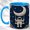 Blue, variant on Moon Swing Astronaut Coffee Mug, Starry Space Mug, Ceramic 11 oz